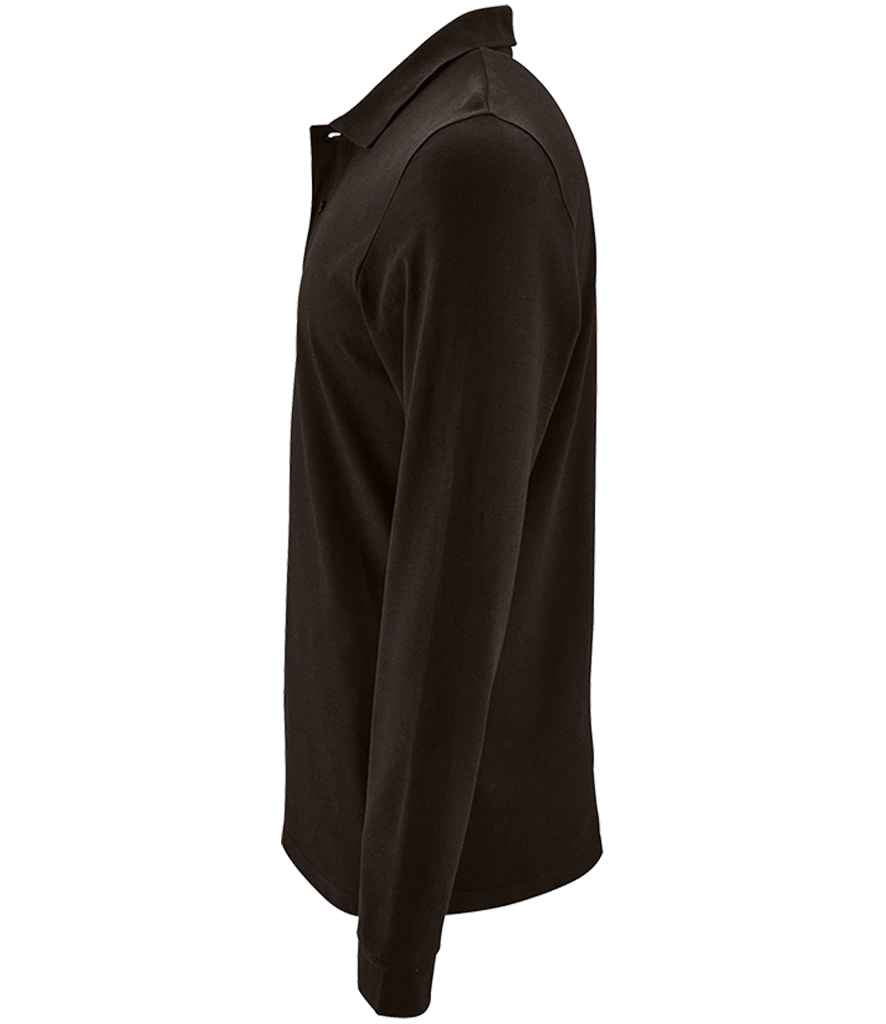 SOL'S Perfect Long Sleeve Piqué Polo Shirt Black