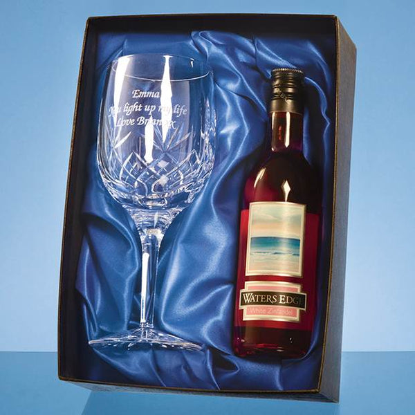 Branded Single Goblet Gift Set with a 18.7cl Bottle of Rose Wine
