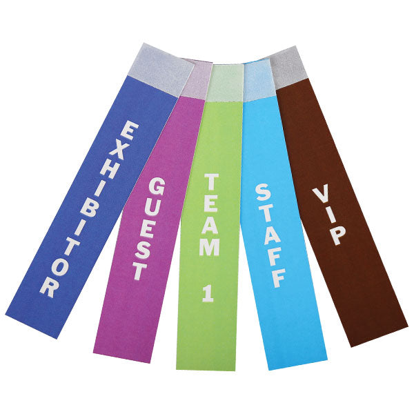 95mm x 15mm Vertical Conference Badge Ribbons to Identify Delegates, Exhibitors etc.