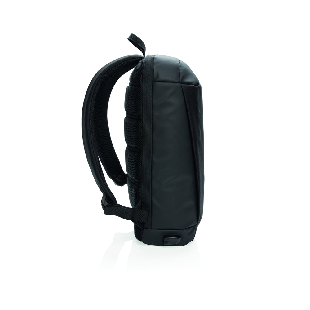 Branded Madrid anti-theft RFID USB laptop backpack PVC free