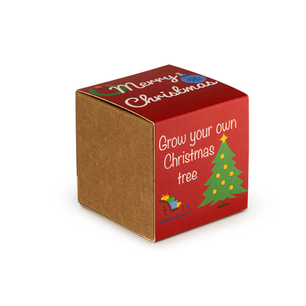 Christmas Tree Seed Bomb Kit Includes Kraft Box & Sleeve
