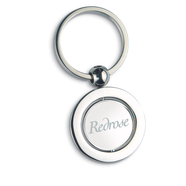 Branded Globe metal key ring