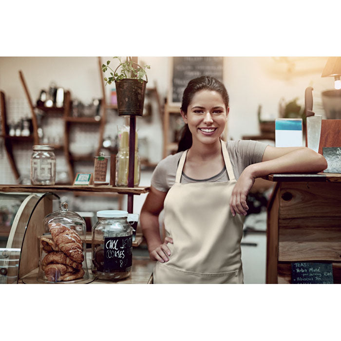 Branded Organic cotton apron 200 gr/m²