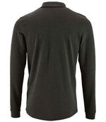 SOL'S Perfect Long Sleeve Piqué Polo Shirt Charcoal Marl