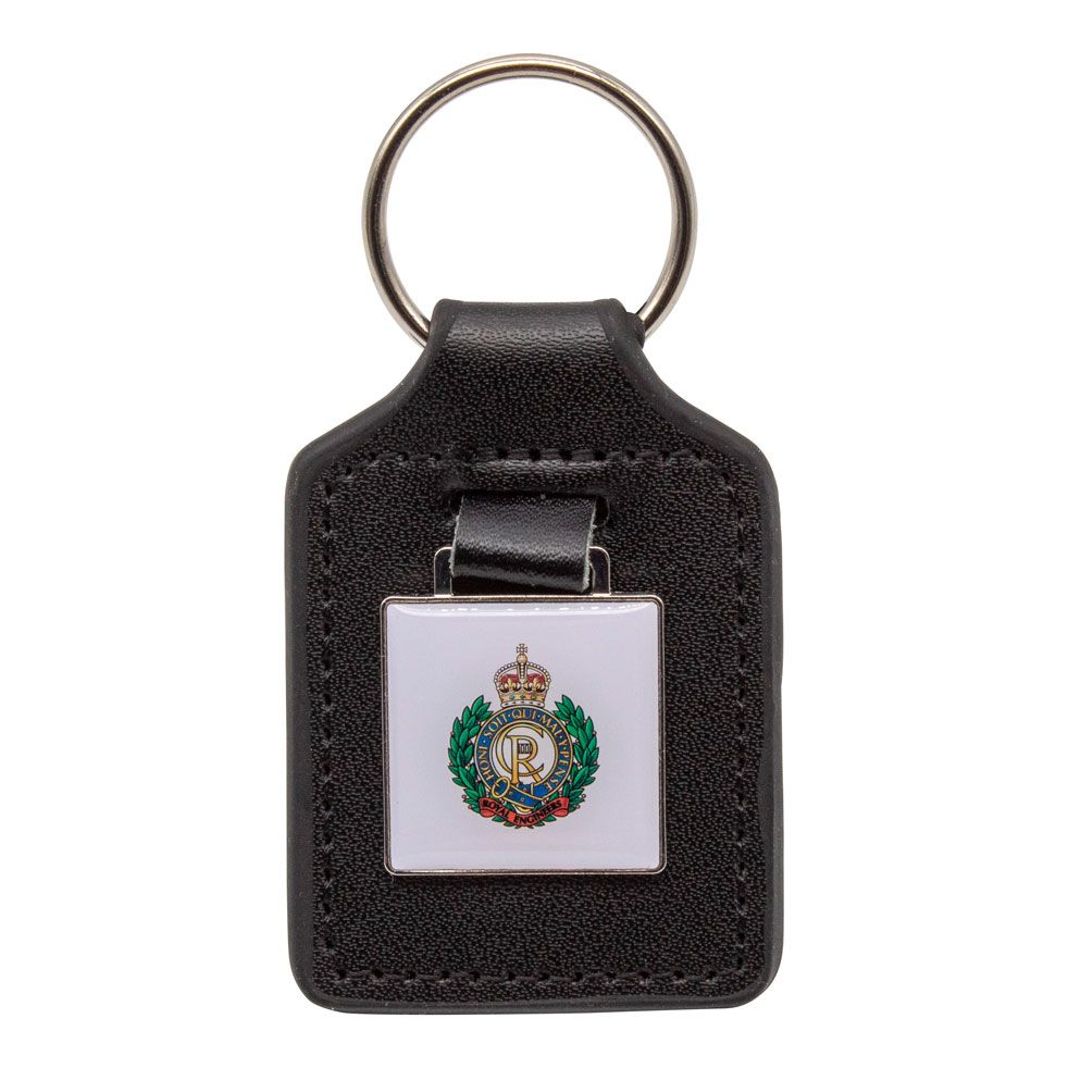 Branded Leather Effect Keyring (Full Colour Print)