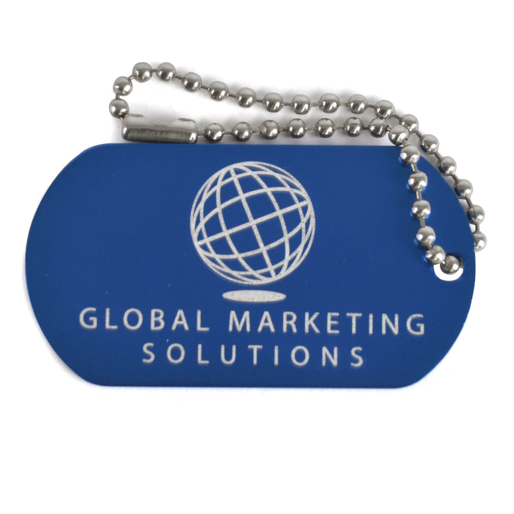 Metal Dog Tag on Ball Chain