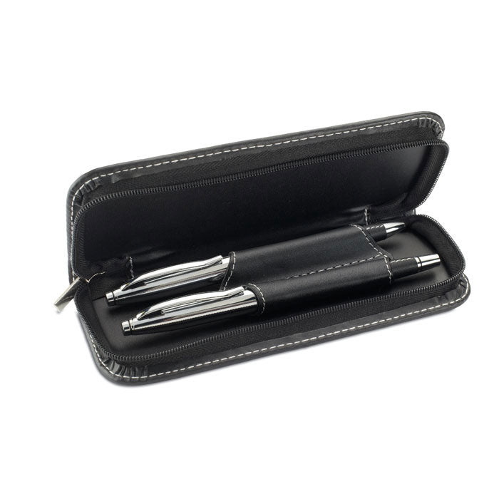 Ballpen and rollerball set Black