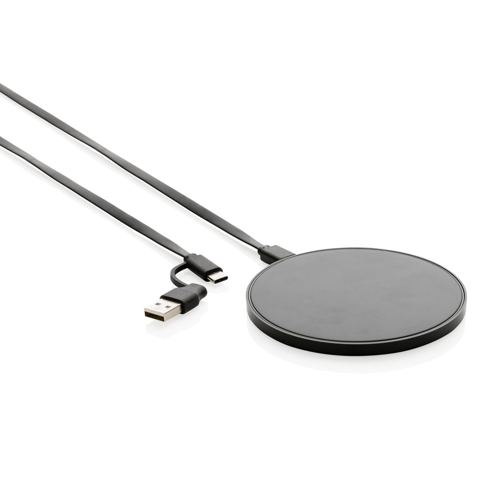 Branded RCS standard recycled plastic 10W wireless charger