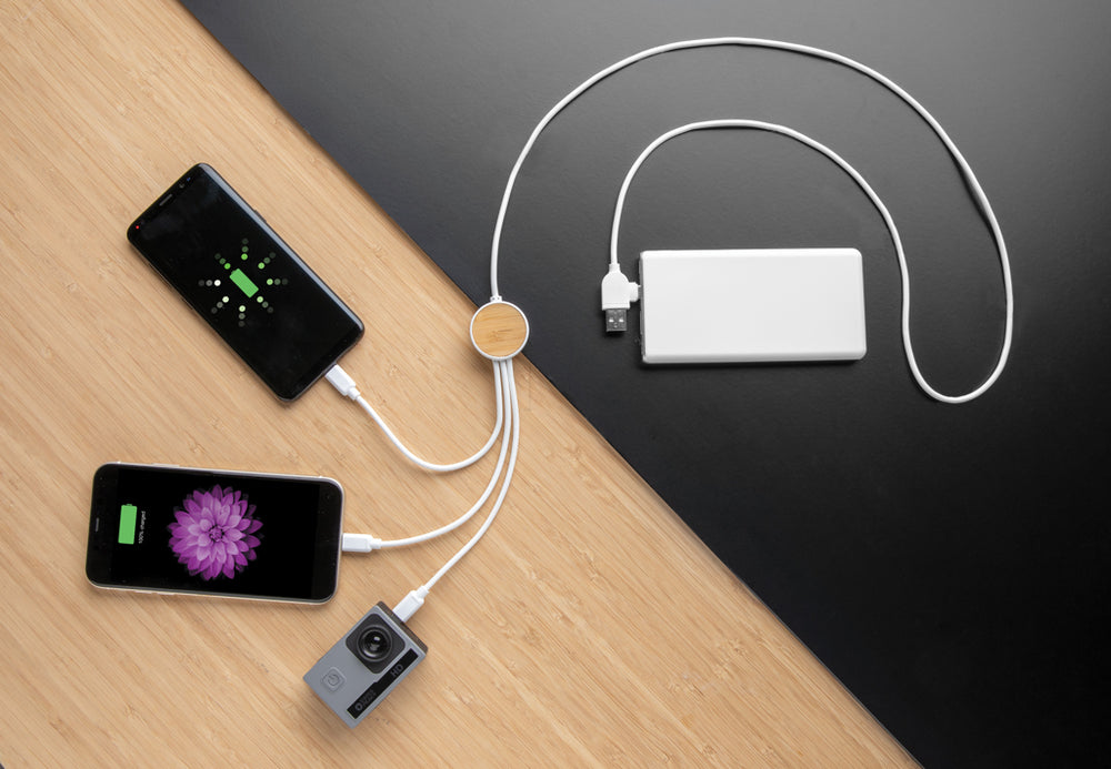 Branded RCS recycled plastic Ontario 6-in-1 cable