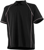 Finden + Hales Kids Performance Piped Polo Shirt Black/White