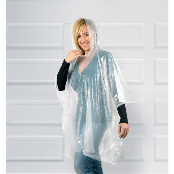 Poncho in round container