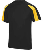 AWDis Cool Contrast Wicking T-Shirt Jet Black/Gold