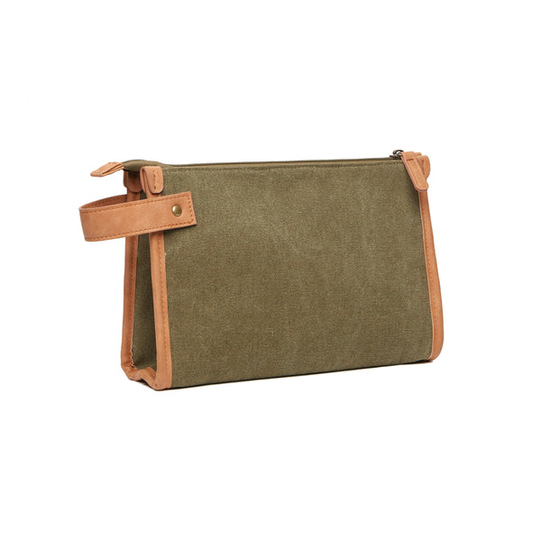 Branded VINGA Bosler GRS recycled canvas toiletry bag