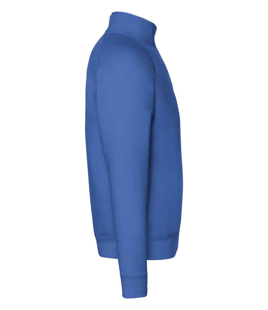 Fruit of the Loom Premium Zip Neck Sweatshirt Royal Blue