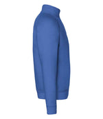 Fruit of the Loom Premium Zip Neck Sweatshirt Royal Blue