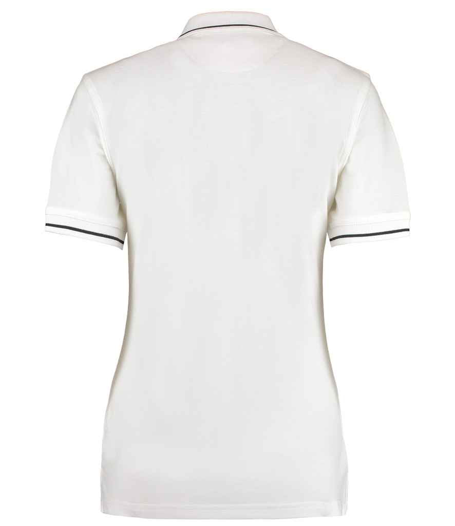 Kustom Kit Ladies St Mellion Tipped Cotton Piqué Polo Shirt White/Navy