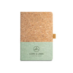 KLEE. A5 notebook in cork and linen with lined sheets