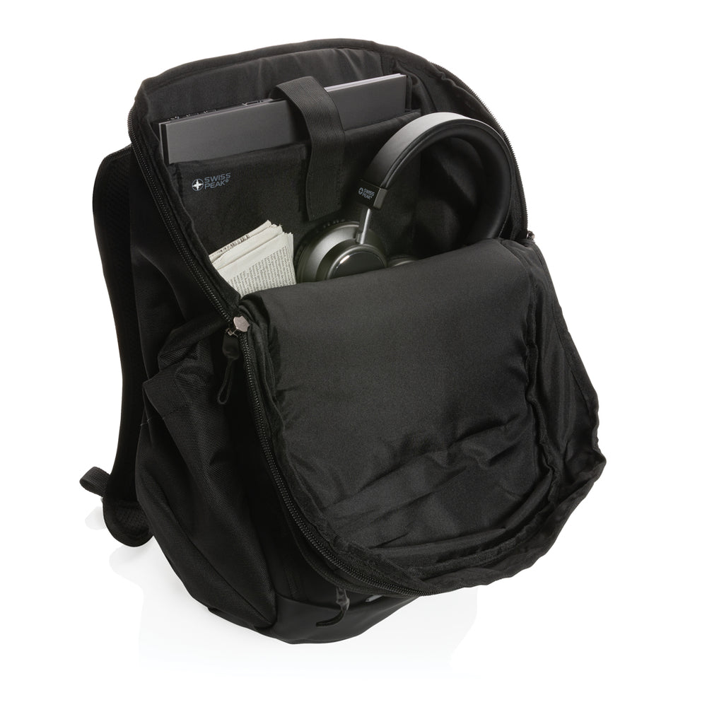Branded Swiss Peak AWARE™ RPET 15.6 inch business backpack