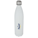Branded Cove 1 L vacuum insulated stainless steel bottle