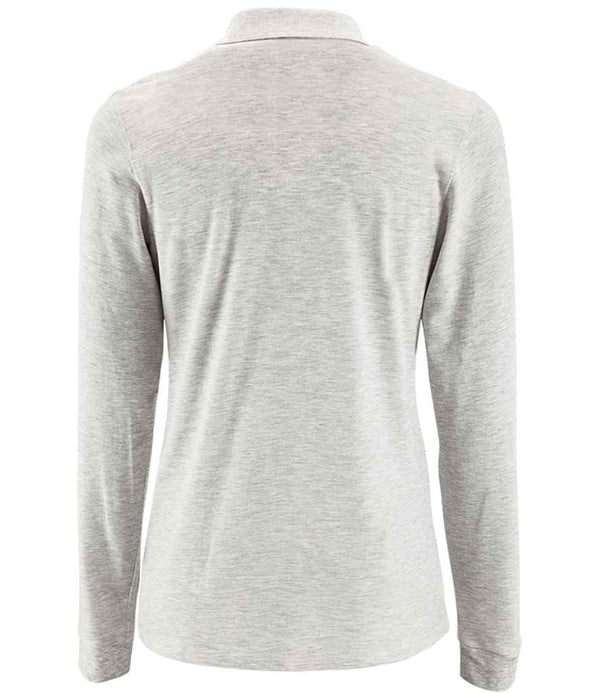 SOL'S Ladies Perfect Long Sleeve Piqué Polo Shirt Ash