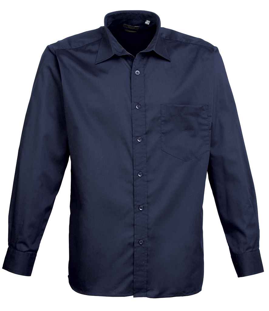 Premier Long Sleeve Poplin Shirt Navy