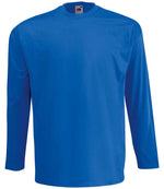 Fruit of the Loom Long Sleeve Value T-Shirt Royal Blue