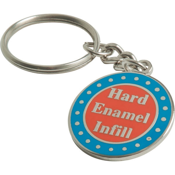 Stamped Hard Enamel Keyring (40mm)