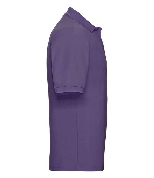Russell Poly/Cotton Piqué Polo Shirt Purple