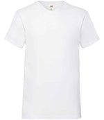 Fruit of the Loom V Neck Value T-Shirt White