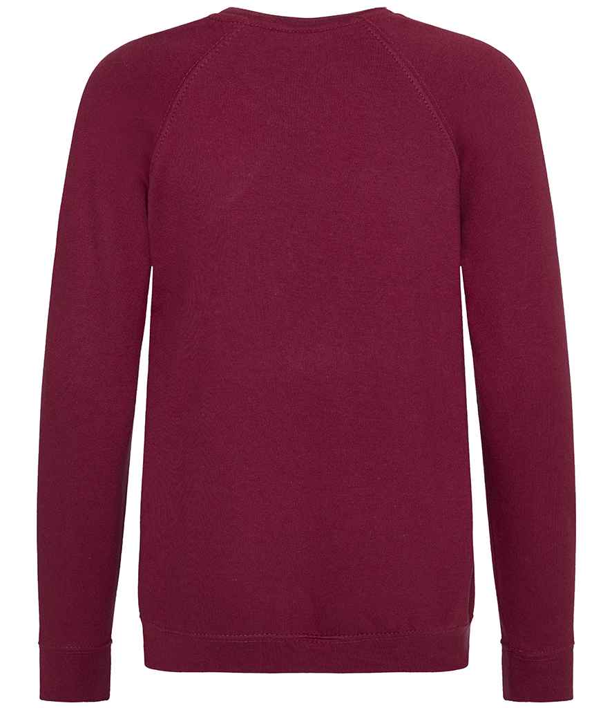 AWDis Academy Kids Raglan Sweatshirt Burgundy
