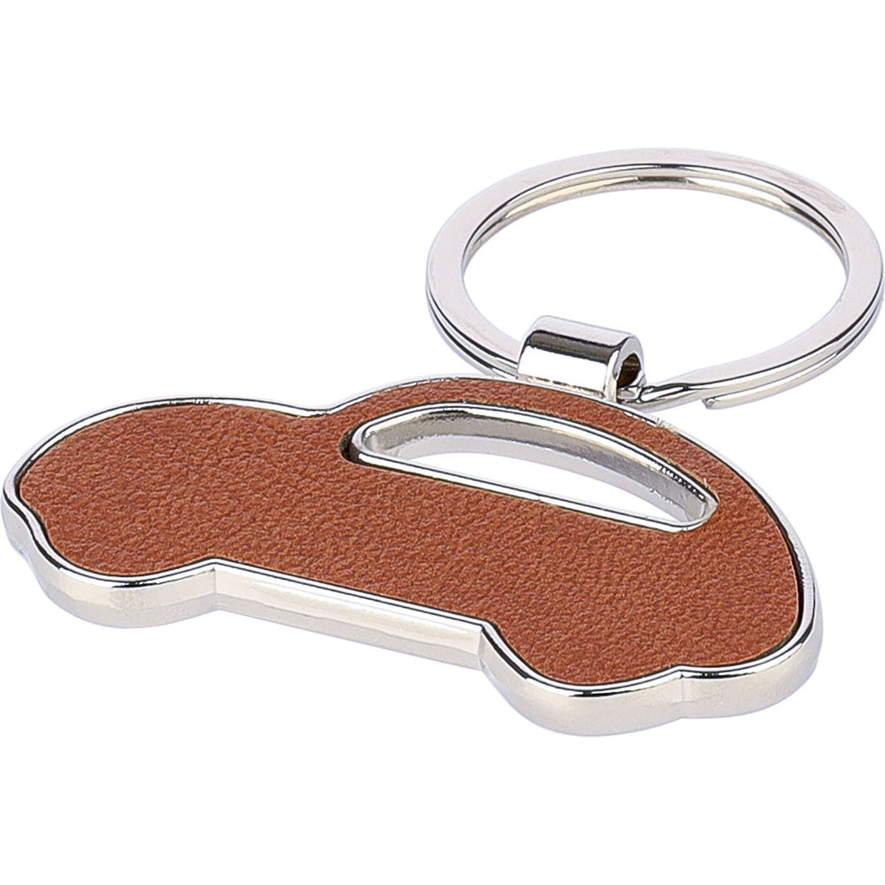 The Joan - Recycled leather car keyring