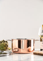 Branded VINGA Baron copper saucepan