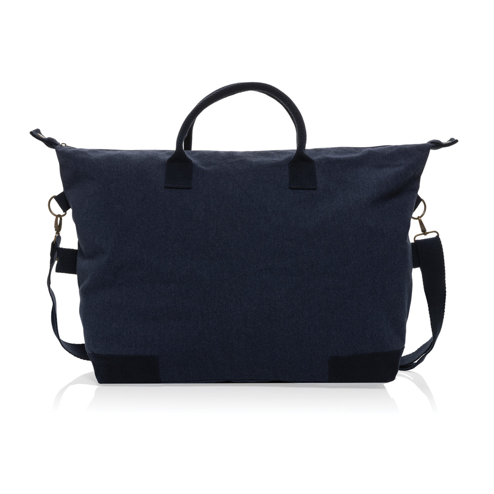 Branded Kezar AWARE™ 500 gsm recycled canvas deluxe weekend bag