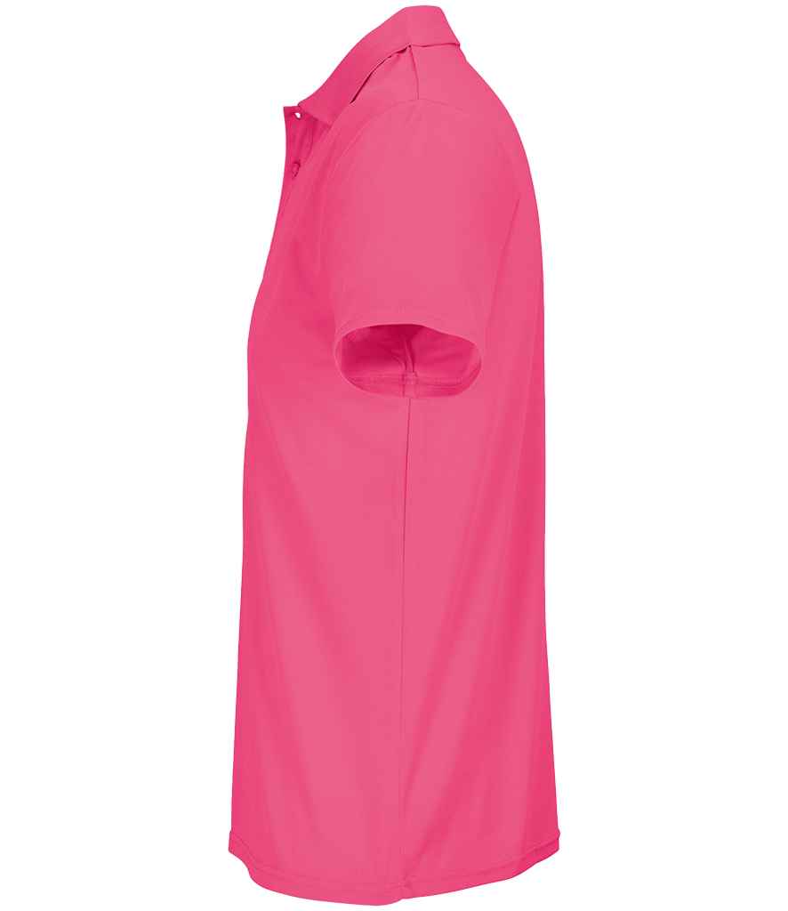 SOL'S Unisex Pitcher Recycled Polyester Piqué Polo Shirt Ribbon Pink