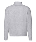 Fruit of the Loom Premium Zip Neck Sweatshirt Heather Grey