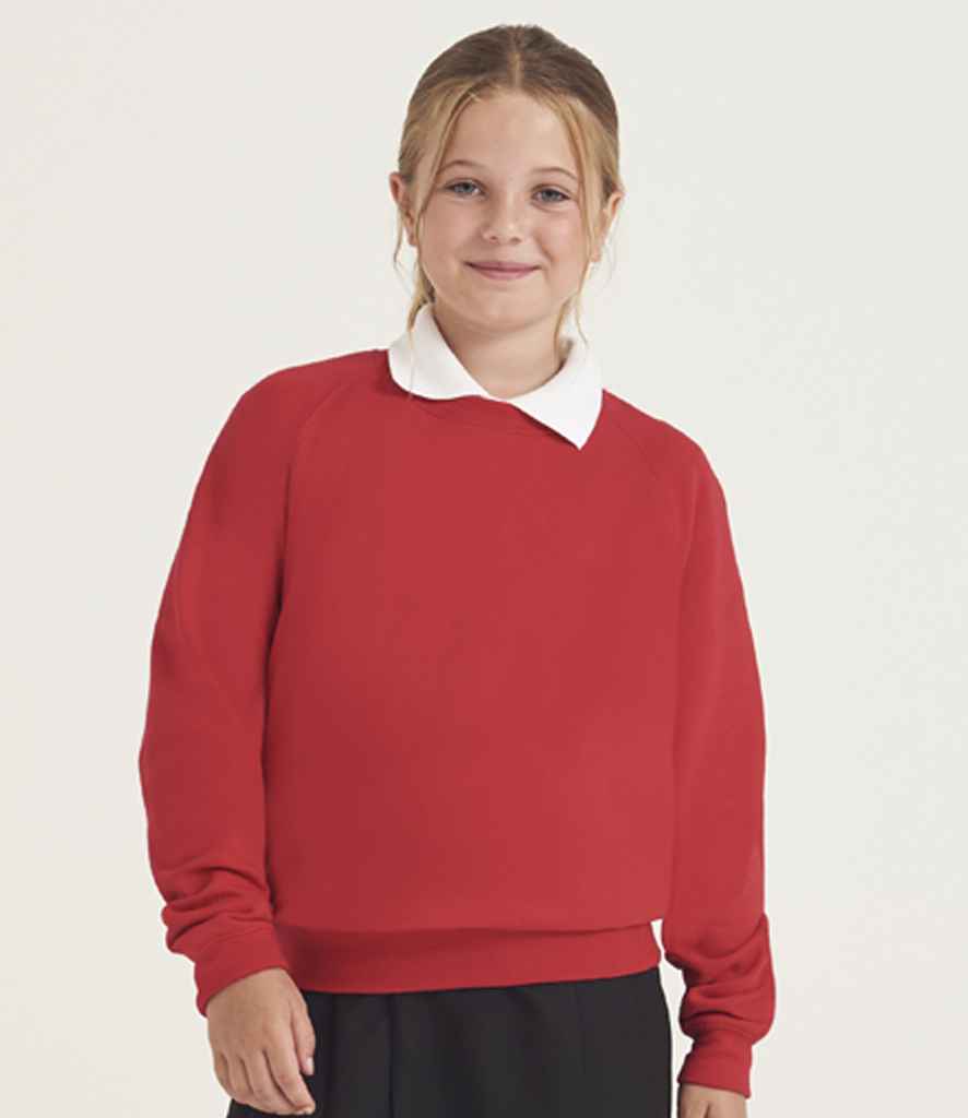 AWDis Academy Kids Raglan Sweatshirt Red