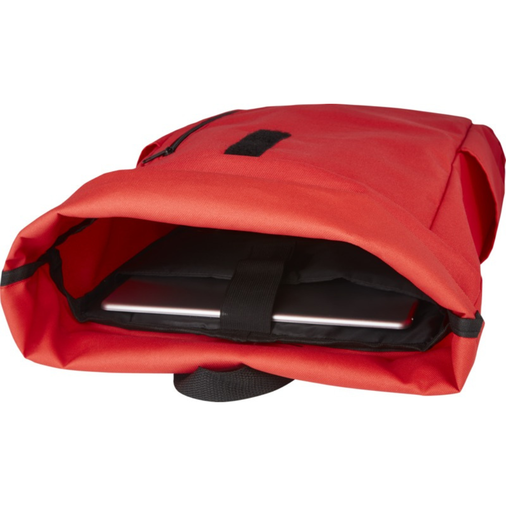 Branded Byron 15.6" GRS RPET roll-top backpack 18L