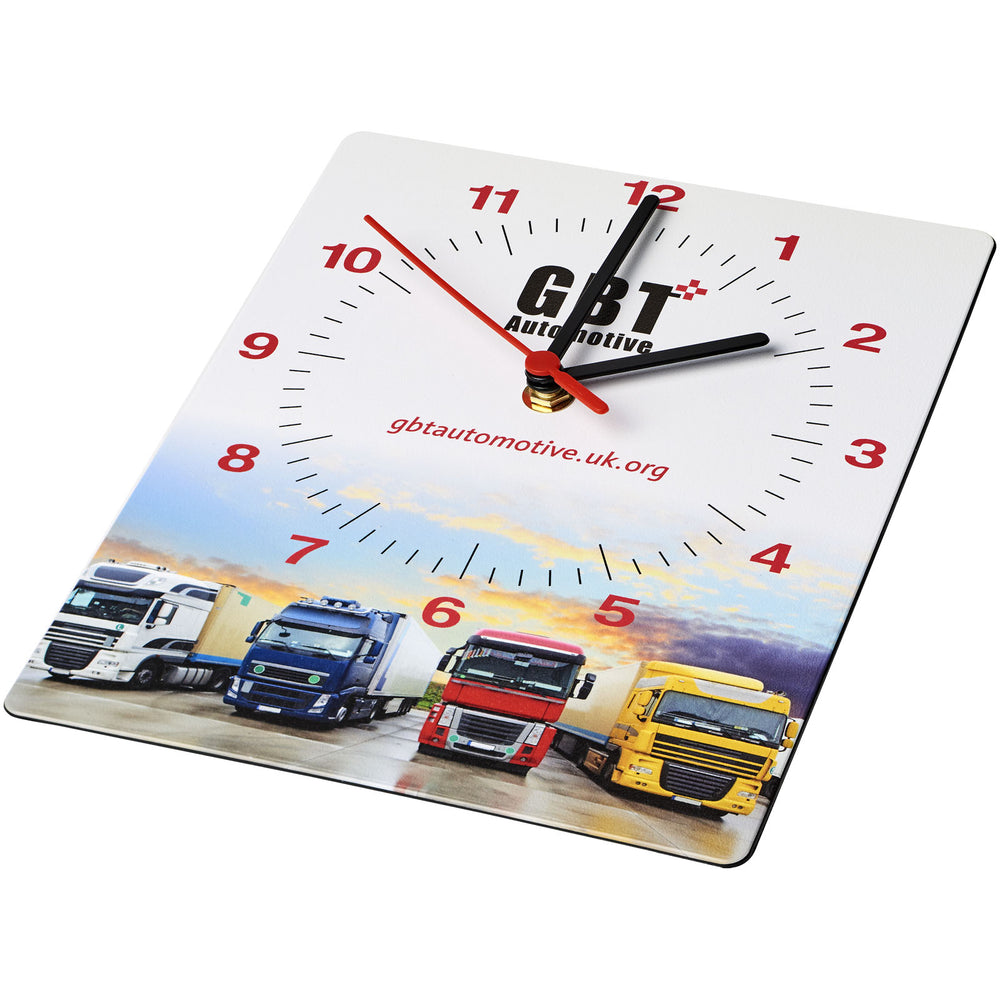 Branded Brite-Clock® rectangular wall clock