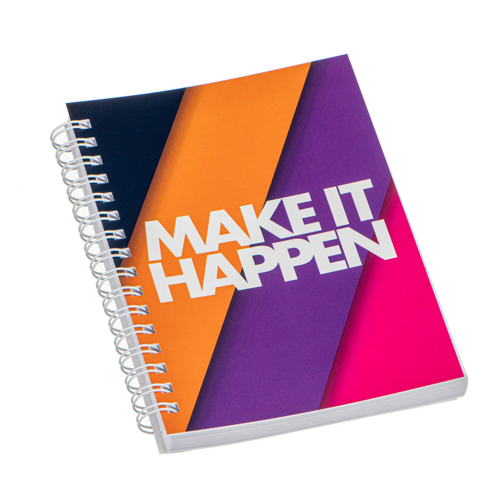 A5 Notepad with Wrapover Front Cover White