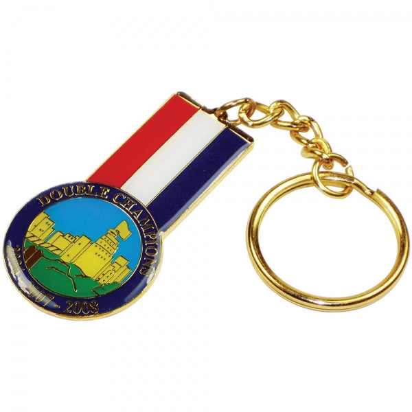 Stamped Hard Enamel Keyring (60mm)