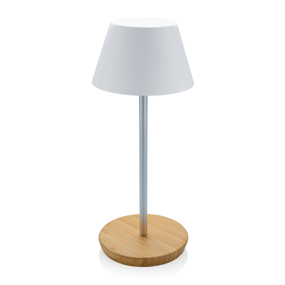 Branded Pure Glow RCS usb-rechargeable recycled plastic table lamp