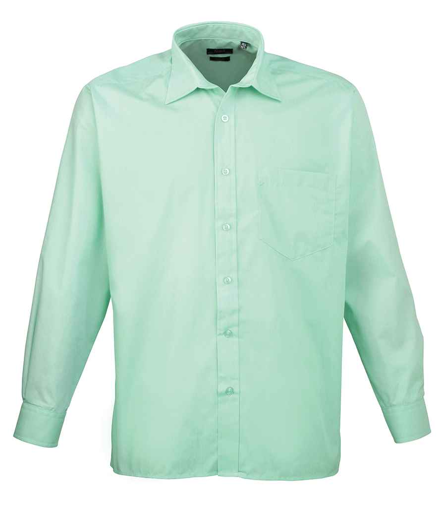 Premier Long Sleeve Poplin Shirt Aqua