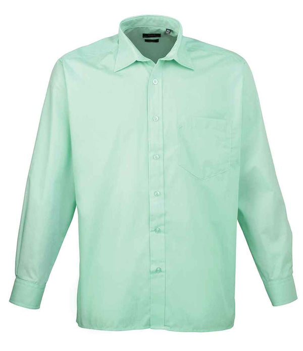 Premier Long Sleeve Poplin Shirt Aqua