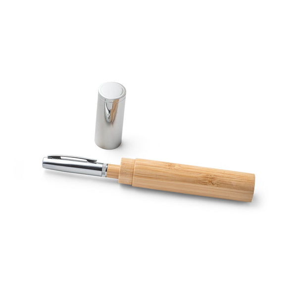 FUJI. Bamboo and metal ball pen with ABS case