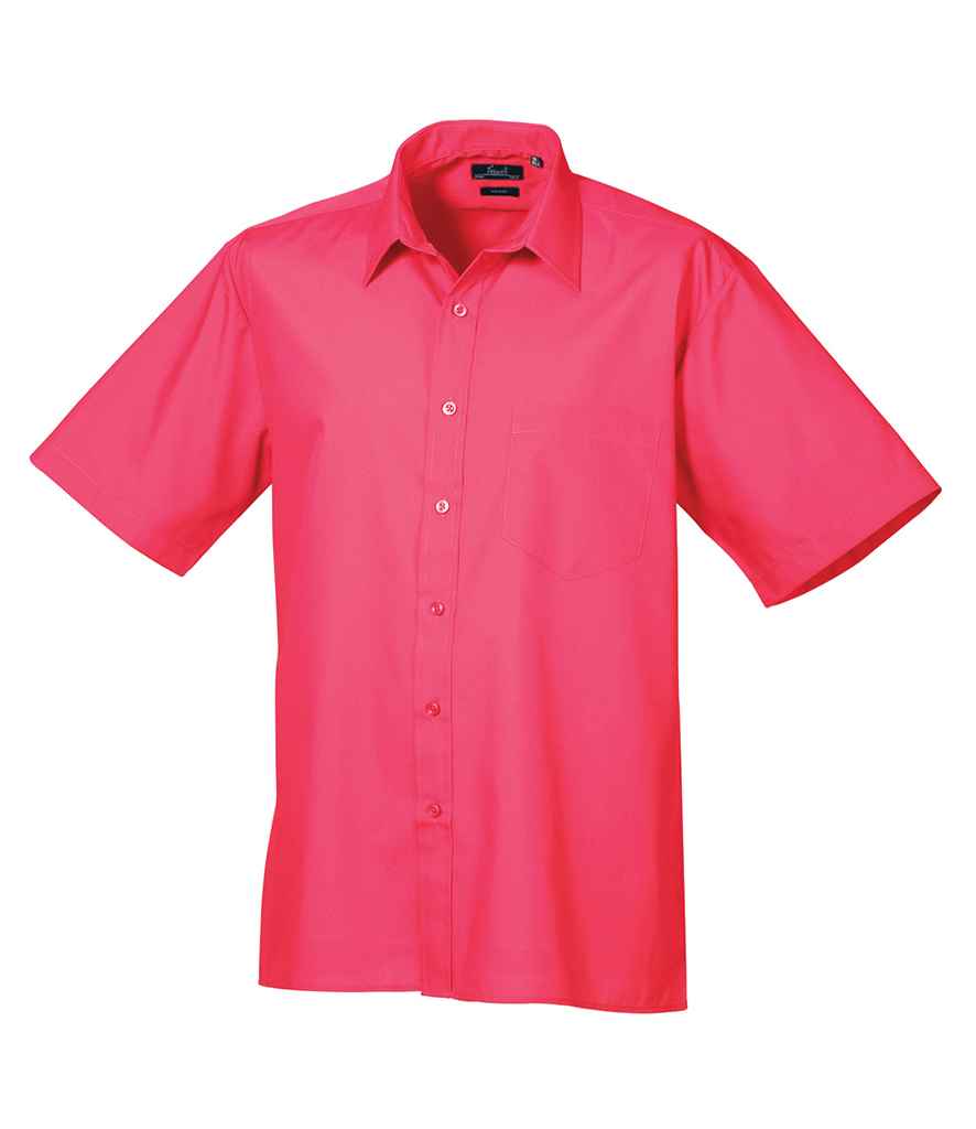 Premier Short Sleeve Poplin Shirt Hot Pink