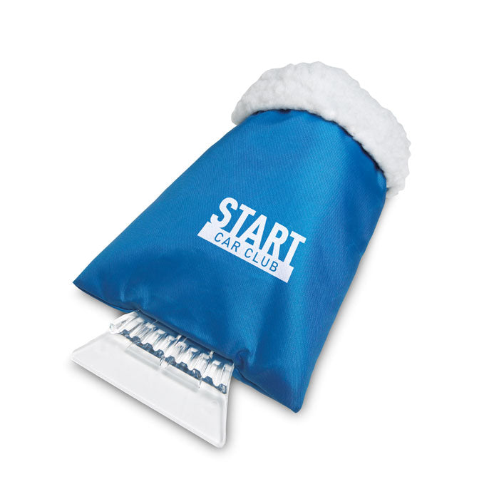Branded Car ice scraper w/ mitten
