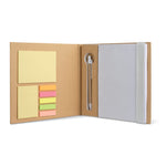 Branded Recycled Carton Notebook with memo set and pen