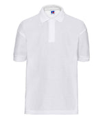 Russell Schoolgear Kids Poly/Cotton Piqué Polo Shirt White