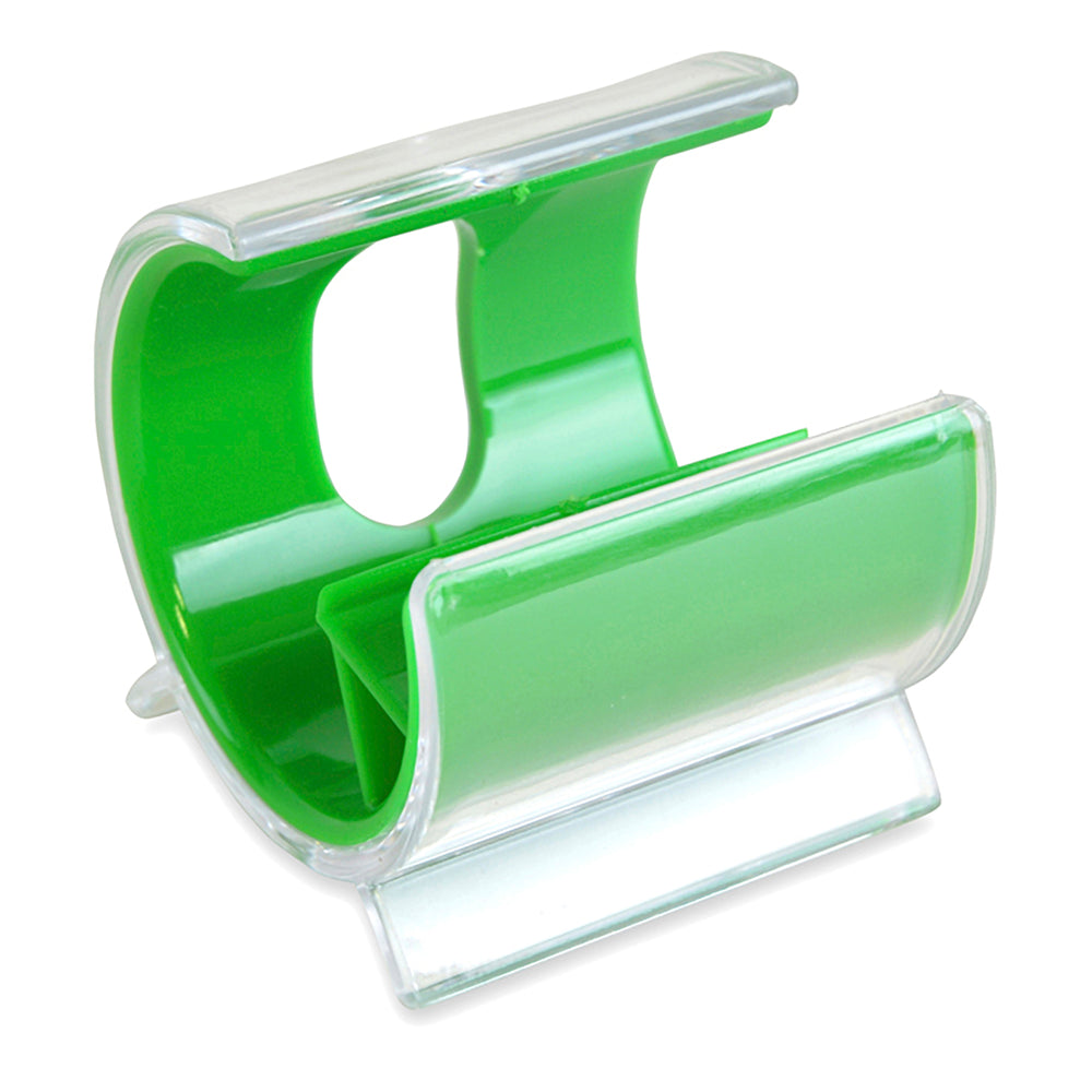 Branded Turbo Desk Phone Holder. Solid Colour Inner Plastic + Clear Cover