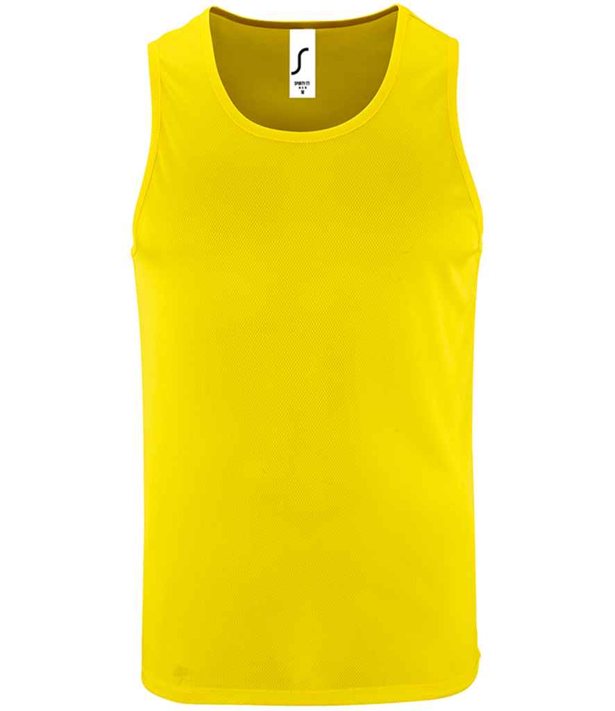 SOL'S Sporty Performance Tank Top Neon Yellow